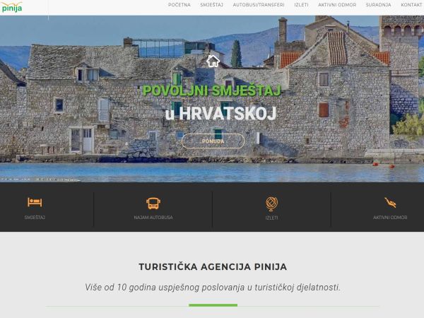 Izrada responzivne internetske stranice za turističku agenciju Pinija